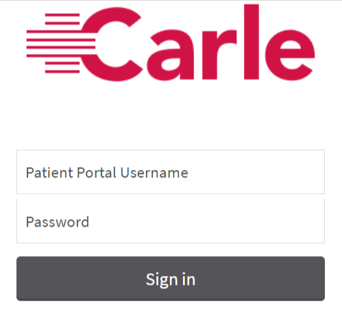 Patient Portal Login Page 